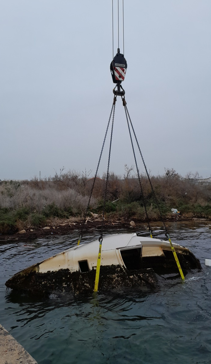 sortie epave de l'eau