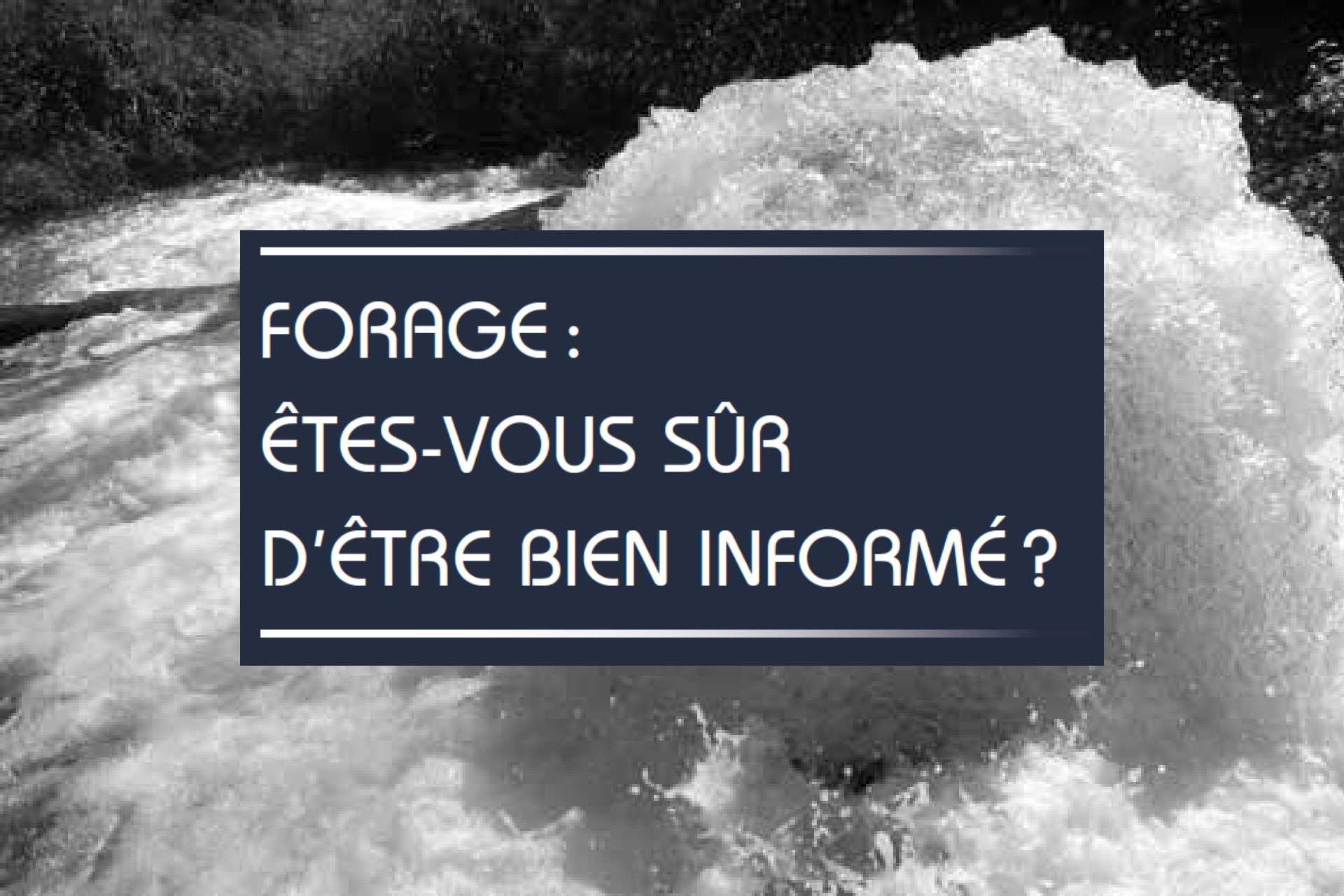 Forage Etes Vous Sur D Etre Bien Informe Syndicat Mixte Du Bassin De Thau